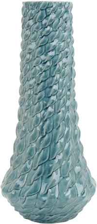 21 Inch Teal Blue Decorative Ceramic Vase