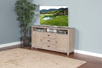 66 Inch Casual Rustic Gray TV Stand - Mountain Ash