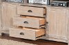 66 Inch Casual Rustic Gray TV Stand - Mountain Ash-2