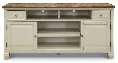 68 Inch White TV Stand - Camden