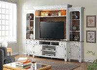 White 4 Piece Classic Entertainment Center - Camden