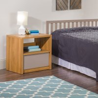 F05128.10 Oiled Oak/ Potters Clay Nightstand - Loft