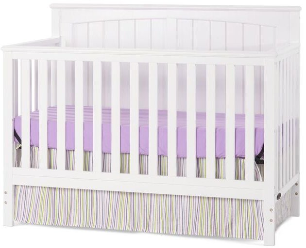 F33401.46 Matte White 4-in-1 Convertible Crib - Sheldon-1