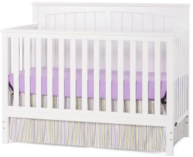 F33401.46 Sheldon Matte White 4-in-1 Convertible Crib-1