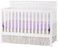 F33401.46 Sheldon Matte White 4-in-1 Convertible Crib