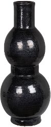 18 Inch Black Ceramic Vase