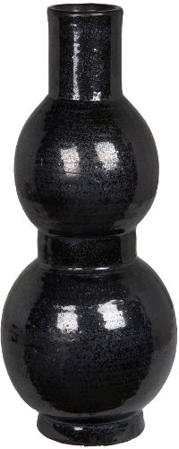 18 Inch Black Ceramic Vase
