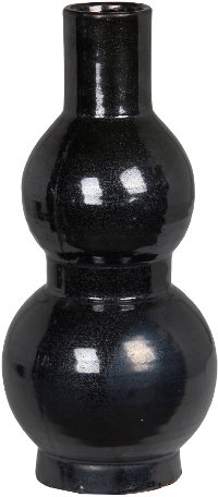 15 Inch Black Ceramic Vase