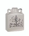 11 Inch Antique White Bird Vase
