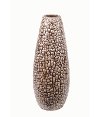16 Inch Brown Crackle Ceramic Vase