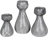 Gray Marble Candle Holders - Set of 3