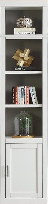 22 Inch Modern White Bookcase with Door - Catalina