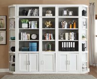 22 Inch Modern White Bookcase with Door - Catalina-2