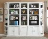 32 Inch Modern White Bookcase with Doors - Catalina-2