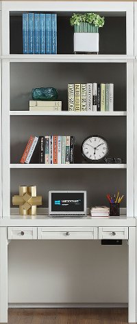 40 Inch Modern White Writing Desk - Catalina -3