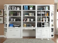 Modern White Writing Desk and Hutch - Catalina-2
