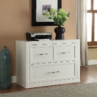 Modern White 2 Drawer Lateral File Cabinet - Catalina
