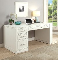 White Modern Office Desk - Catalina