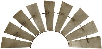 Antique Metal Half-Windmill Wall Decor