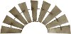 Clearance Antique Metal Half-Windmill Wall Decor