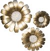 15 Inch Metal Wall Flower