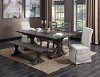 Charcoal 8 Piece Dining Set with Bench - Paladin