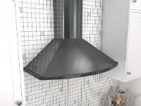 ZSA-M90DBS Zephyr Range Hood Savona Collection - 36 Inch Black Stainless Steel