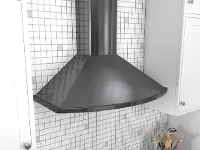 ZSA-M90DBS Zephyr Range Hood Savona Collection - 36 Inch Black Stainless Steel