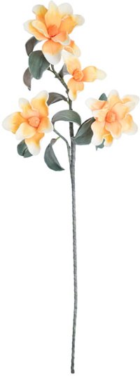 Yellow Three Flowers Faux Stem for Arrangement