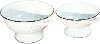 Clearance 9 Inch White Colander with Black Trim