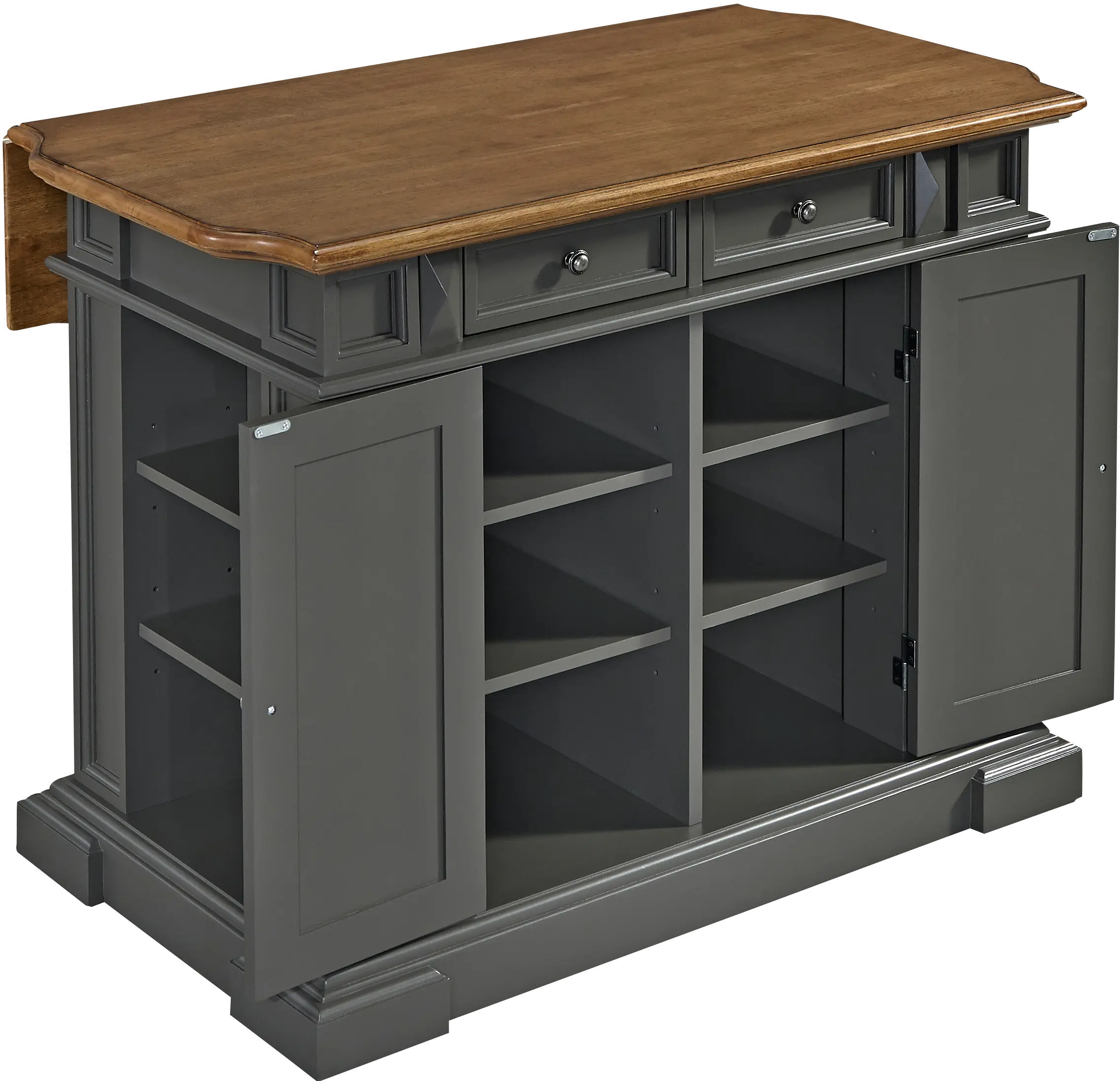 Americana Charcoal Gray Kitchen Island-3