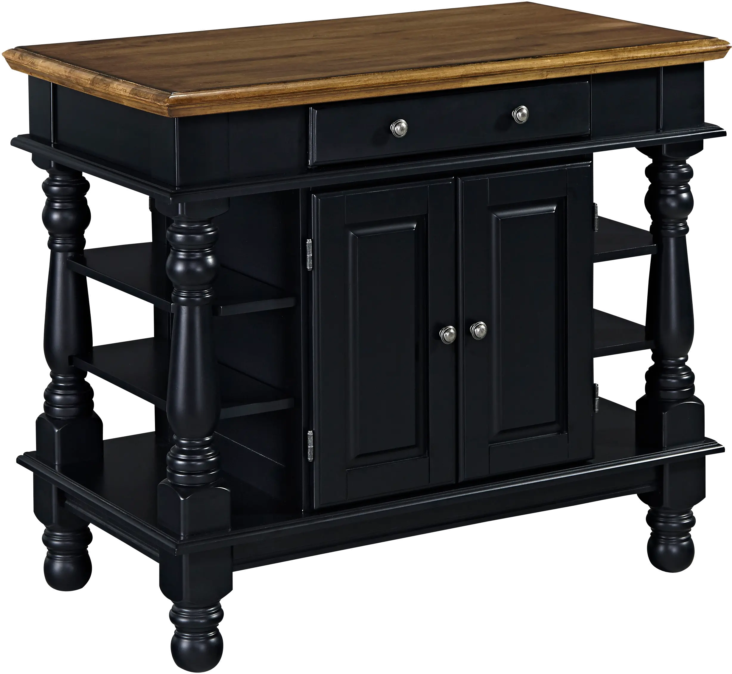 Americana Black Kitchen Island-3
