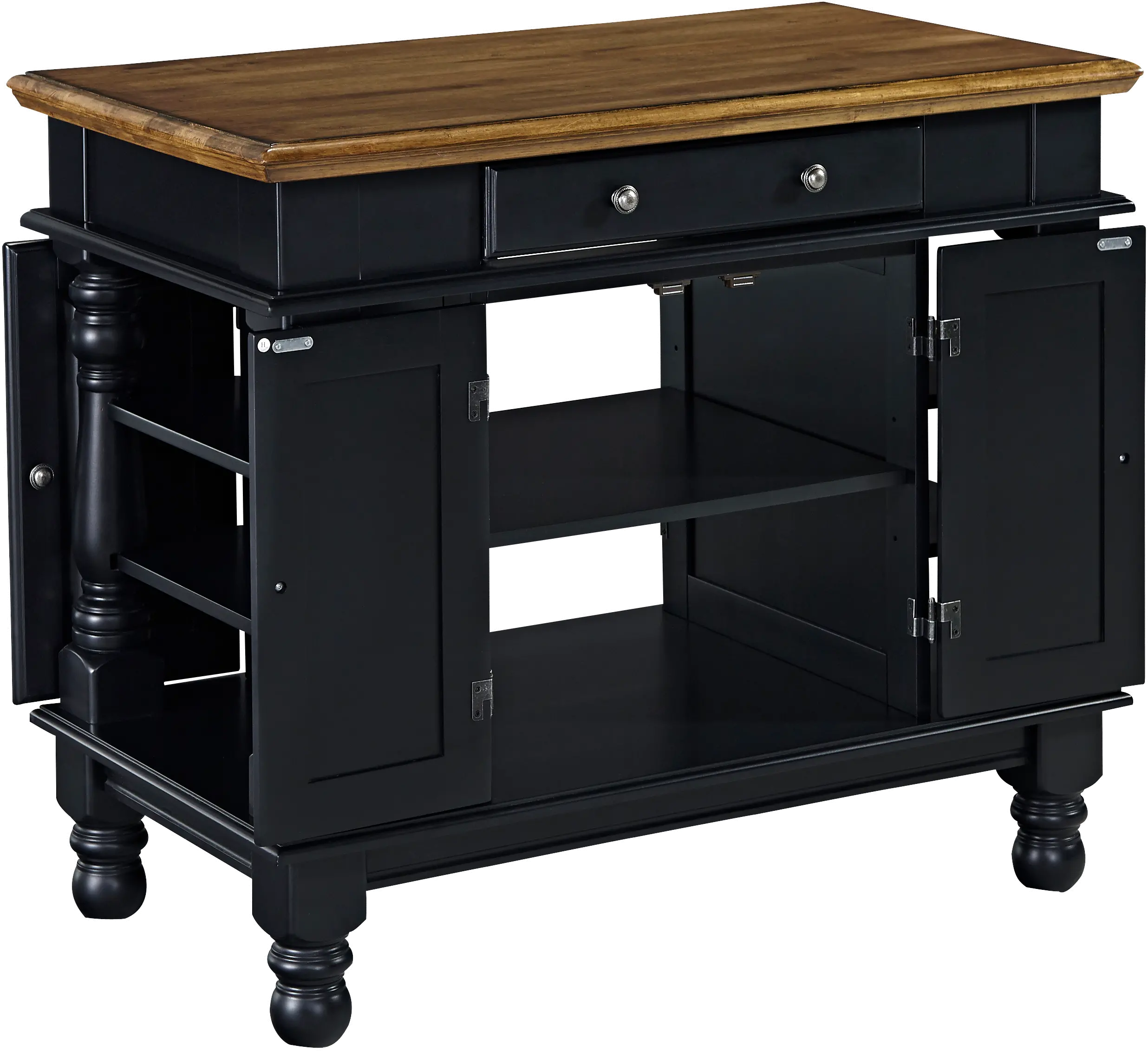 Americana Black Kitchen Island-4