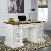 White Pedestal Desk - Americana