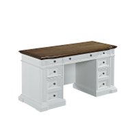 White Pedestal Desk - Americana-3