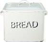 White Enamel Lidded Bread Box