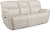 Icelandic White Leather-Match Power Reclining Sofa - Blaise