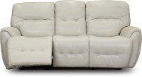 Icelandic White Leather-Match Power Reclining Sofa - Blaise-2