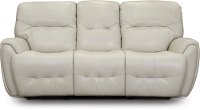 Icelandic White Leather-Match Power Reclining Sofa - Blaise-4