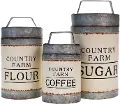7 Inch Coffee Metal Lidded Canister