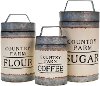 Clearance 7 Inch Coffee Metal Lidded Canister