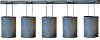 Metal 5-Bucket Wall Planter