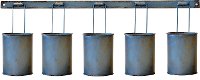 Metal 5-Bucket Wall Planter