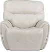 Icelandic White Leather-Match Power Glider Recliner - Blaise