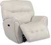 Icelandic White Leather-Match Power Glider Recliner - Blaise-2