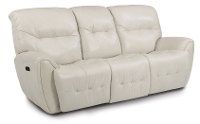 Icelandic White Leather-Match Power Living Room Set - Blaise