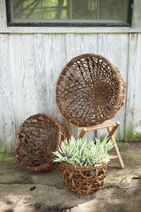23 Inch Brown Open Weave Basket