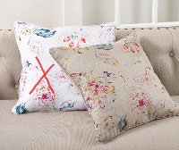 Natural Floral Printed Throw Pillow