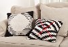 Black and White Diamond Throw Pillow