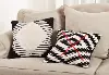 Clearance Black and White Diamond Throw Pillow